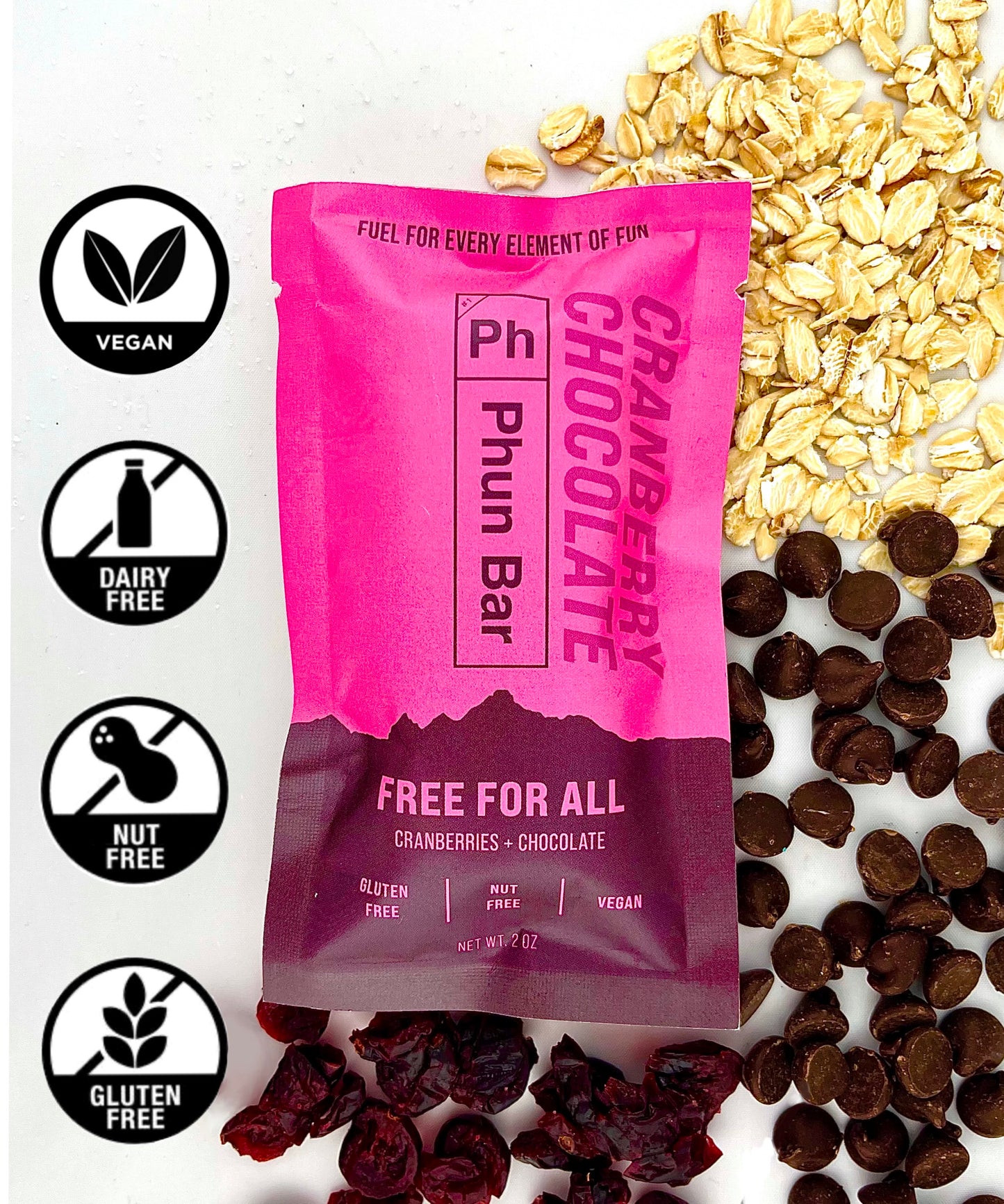 12 PACK: Cranberries+Chocolate Vegan "Free For All"